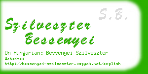 szilveszter bessenyei business card